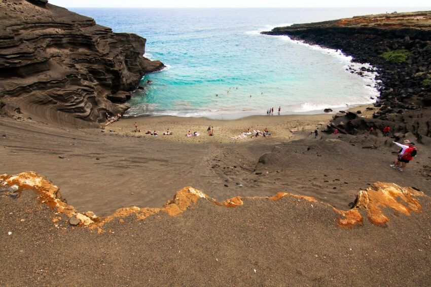 Papakōlea Green Sand Beach, Naalehu, Hawaii
