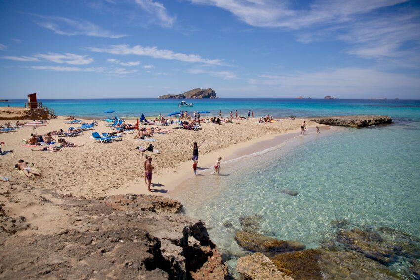 Platges de Comte Beach, Ibiza, Balearic Islands